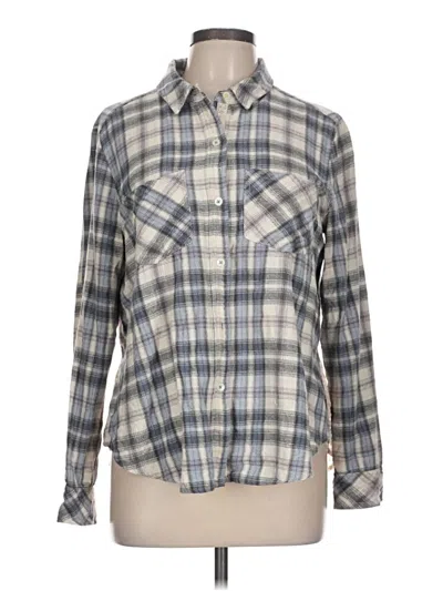 Pre-owned Holding Horses Long Sleeve Button Down Shirt In Gray