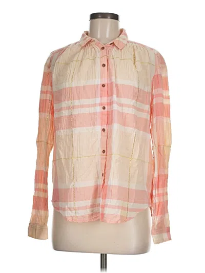 Pre-owned Holding Horses Long Sleeve Button Down Shirt In Pink