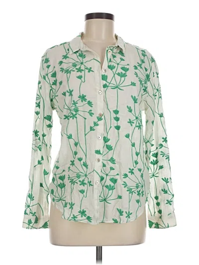 Pre-owned Holding Horses Long Sleeve Polo Shirt In Green