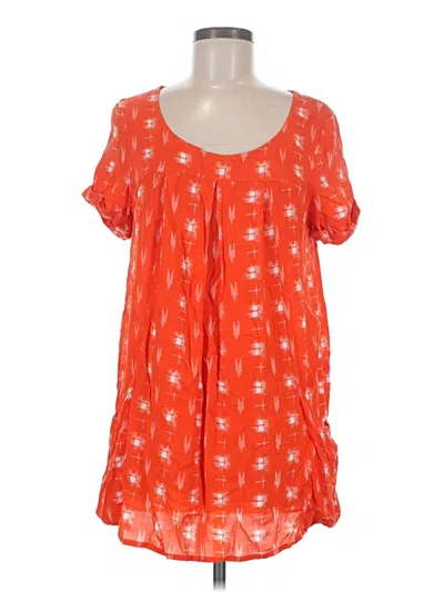 Pre-owned Holding Horses Short Sleeve Blouse In Orange