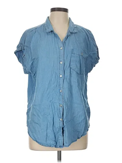 Pre-owned Holding Horses Short Sleeve Button Down Shirt In Blue