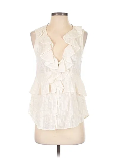 Pre-owned Holding Horses Sleeveless Blouse In Ivory