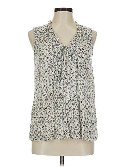 Pre-owned Holding Horses Sleeveless Blouse In White