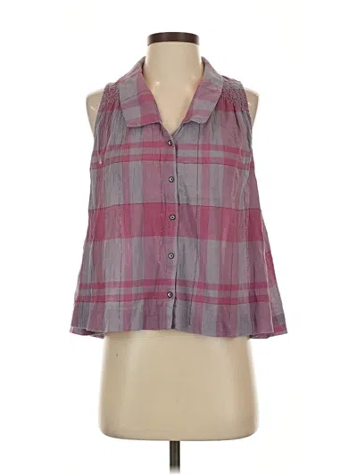 Pre-owned Holding Horses Sleeveless Button Down Shirt In Pink