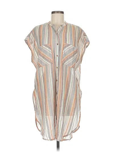 Pre-owned Holding Horses Sleeveless Button Down Shirt In White