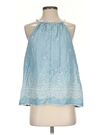 Pre-owned Holding Horses Tank Top Blue Halter Neckline Tops