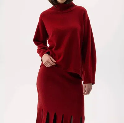 Holebrook Usa Veronika Turtleneck Sweater In Ruby In Red