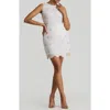 Holichic Celine Sequin Embroidered Sleeveless Minidress In Gray