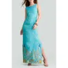 Holichic Luna Embroidered Maxi Dress In Blue
