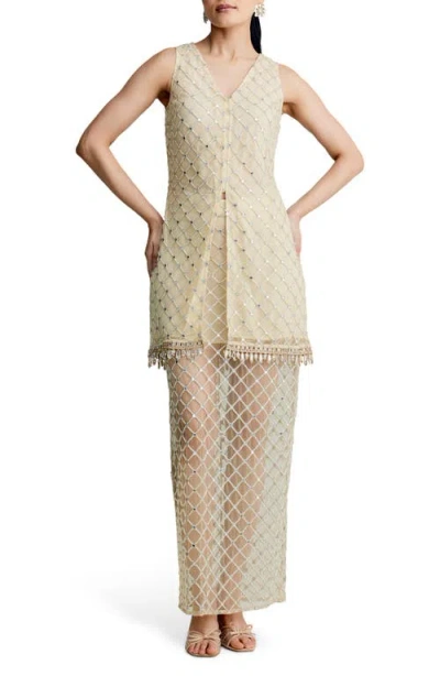 Holichic Mariah Sleeveless Top & Maxi Skirt Set In Brown