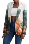 Holichic Misha Linen & Cotton Blazer In White