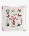 Holiday Lane 12 Days Of Christmas Decorative Pillow, 20" X 20", Macy's Exclusive In White
