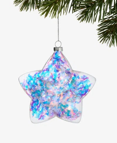 Holiday Lane 5" Glass Star Ornament, Macy's Exclusive In Multi