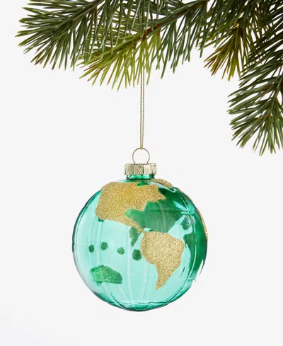 Holiday Lane Around The World Glass Globe Ball Ornament, Macy's Exclusive In Transparent