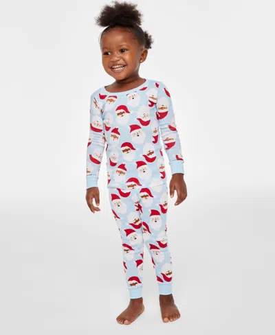 Holiday Lane Babies' Toddler Santa Cotton Snug Fit Matching Family Pajamas Set, Created For Macy's In Santa Toss
