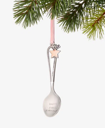 Holiday Lane Baby's First Pink Christmas Spoon 2026 Ornament, Macy's Exclusive In No Color