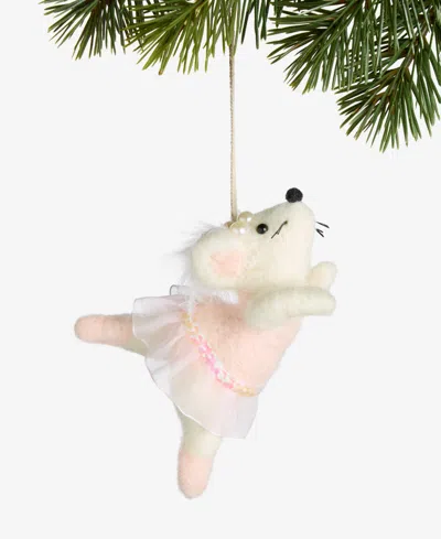 Holiday Lane Ballet Wool Dancing Mouse Ornament, Macy's Exclusive In Multi