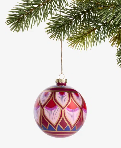 Holiday Lane Berry Tones Deco Design Ball Ornament, Macy's Exclusive In Multi