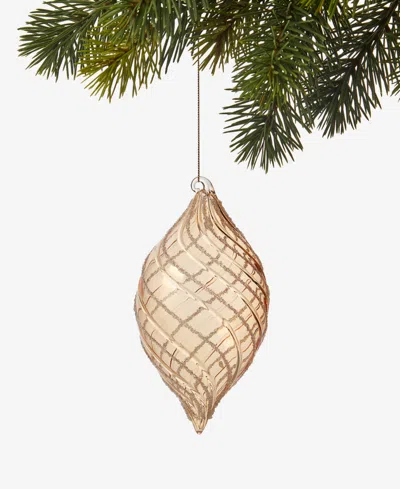 Holiday Lane Berry Tones Glass Drop Twist Ornament, Macy's Exclusive In Transparent