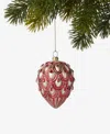 Holiday Lane Berry Tones Red And Gold Pinecone Ornament, Macy's Exclusive In Transparent