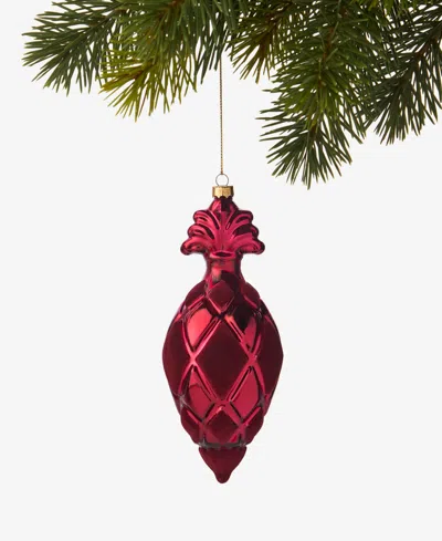 Holiday Lane Berry Tones Red Bauble Ornament, Macy's Exclusive In Transparent