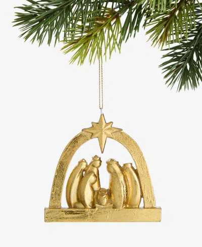 Holiday Lane Blessed Arched Nativity Scene Ornament, Macy's Exclusive In Gold