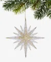 Holiday Lane Blessed Clear And Gold-tone Snowflake Ornament, Macy's Exclusive In Transparent