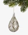 Holiday Lane Blessed Gold-tone Glass Drop Ornament, Macy's Exclusive In Silver
