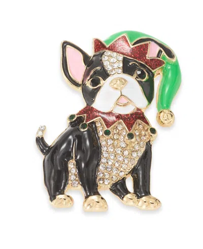 Holiday Lane Boston Terrier Hat Pin, Created For Macy's In Multi