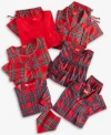 Holiday Lane Brinkley Plaid Family Pajamas Macys Exclusive In Red
