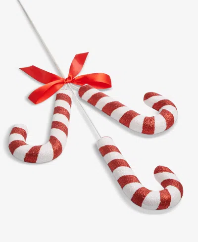 Holiday Lane Christmas Cheer Candy Cane Pick Ornament, Macy's Exclusive In Multi