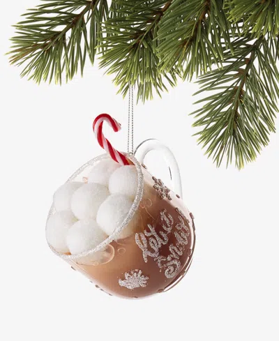 Holiday Lane Christmas Cheer Coffee Cup With Candy Cane Ornament, Macy's Exclusive In No Color