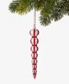 Holiday Lane Heritage Red Stripe Finial Ornament, Macy's Exclusive In Red