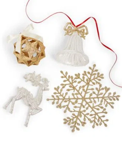 Holiday Lane Glittered Plastic Collection Created For Macys In No Color