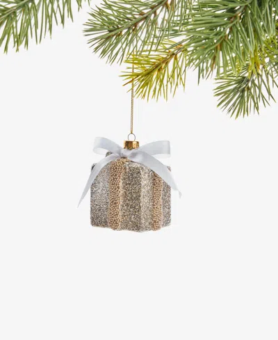 Holiday Lane Christmas Glitters Glass Gift Ornament, Macy's Exclusive In Transparent