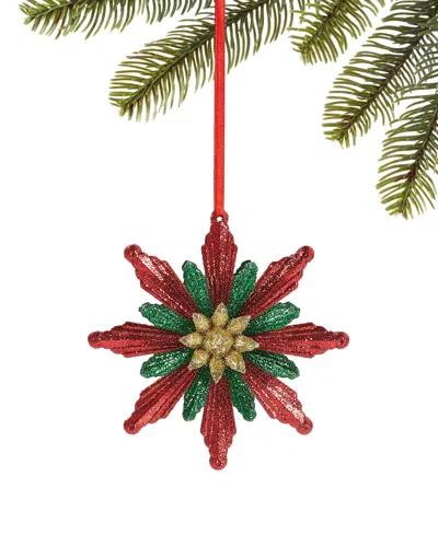 Holiday Lane Christmas Glitters Gold-tone Starburst Snowflake Ornament, Exclusively At Macy's In No Color