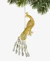 Holiday Lane Christmas Glitters Peacock Ornament, Macy's Exclusive In Transparent
