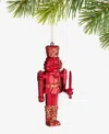 Holiday Lane Christmas Glitters Red Nutcracker Ornament, Macy's Exclusive In Red