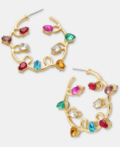Holiday Lane Christmas String Lights Hoop Earrings, Macy's Exclusive In Multi