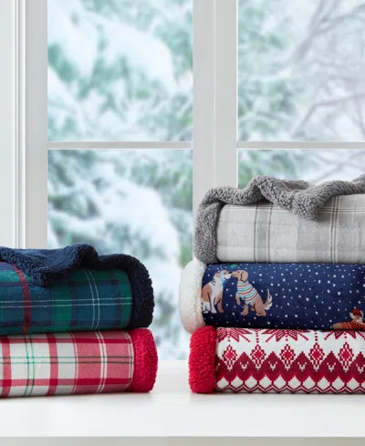 Holiday Lane Cozy Plush Throw, 50" X 60", Exclusively At Macy's In Fair Isle