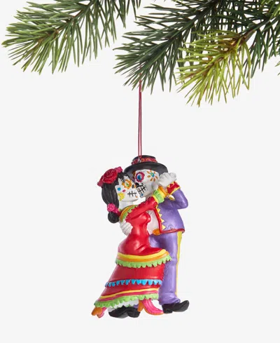 Holiday Lane Day Of The Dead Skeleton Couple Ornament, Macy's Exclusive In Transparent