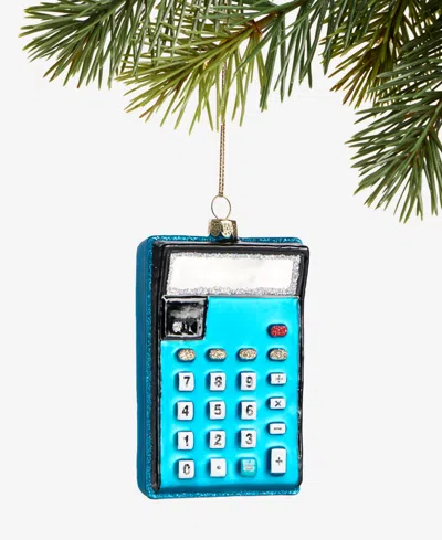 Holiday Lane Eclectic Charm Glass Calculator Ornament, Macy's Exclusive In Transparent