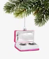 Holiday Lane Eclectic Charm Glass Eyelash Box Ornament, Macy's Exclusive In Pink