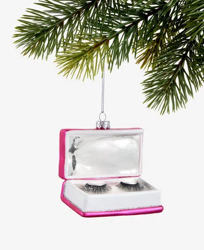 Holiday Lane Eclectic Charm Glass Eyelash Box Ornament, Macy's Exclusive In Pink