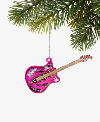 Holiday Lane Eclectic Charm Glass Guitar Ornament, Macy's Exclusive In Multi