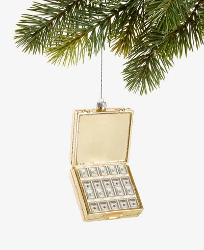 Holiday Lane Eclectic Charm Glass Money Case Ornament, Macy's Exclusive In Transparent