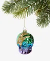 Holiday Lane Eclectic Charm Rainbow Skull Ornament, Macy's Exclusive In Transparent