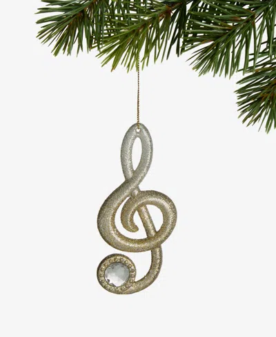 Holiday Lane Eclectic Charm Treble Clef Ornament, Macy's Exclusive In Gold
