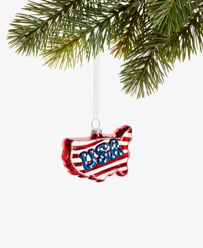 Holiday Lane Eclectic Charm Usa Map Ornament, Macy's Exclusive In Transparent