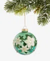 Holiday Lane Enchanted Emerald Glass Ball Ornament, Macy's Exclusive In Transparent